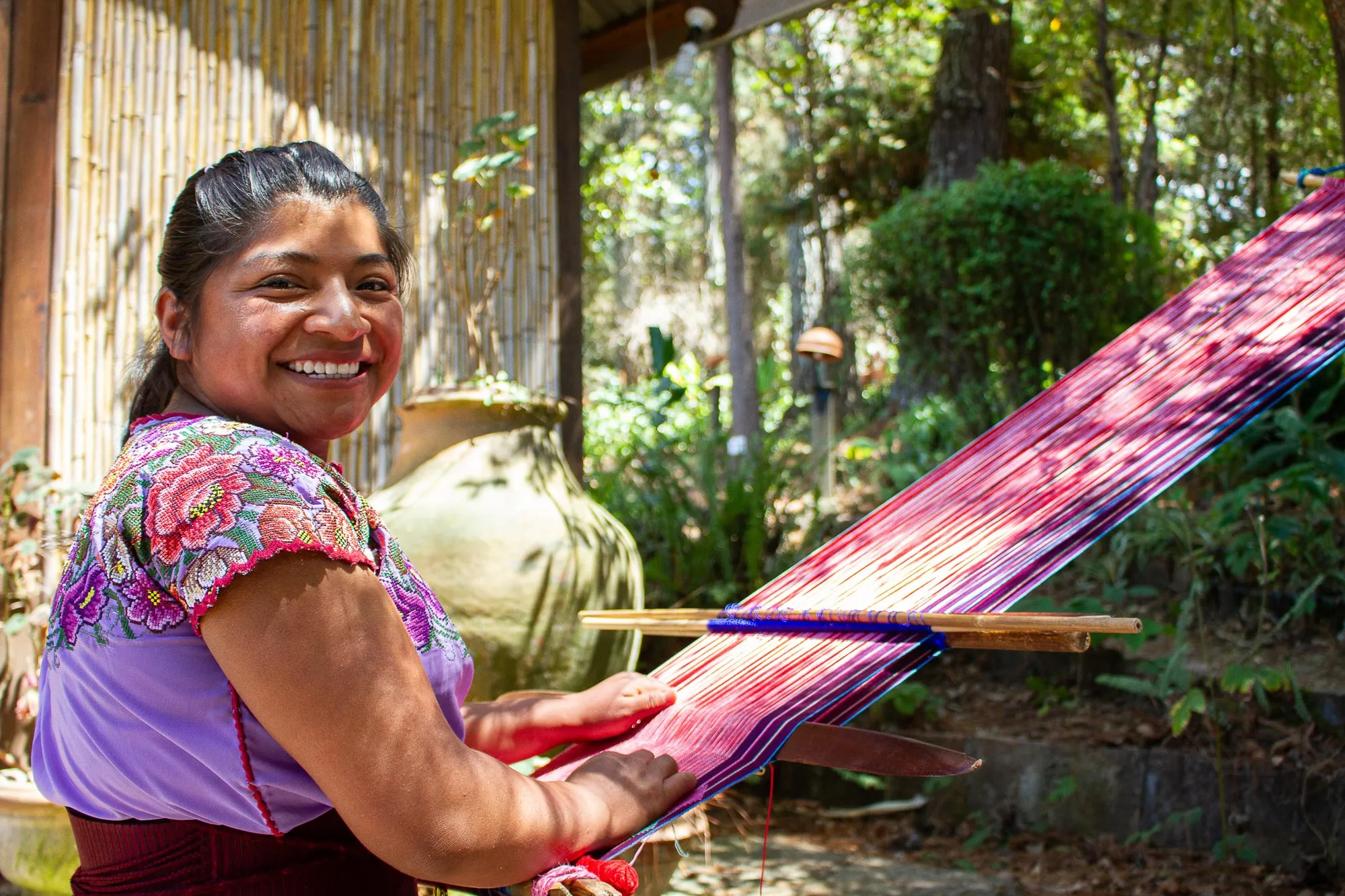Broad Cotton Hand Woven Wrap Belt with Flowers Chiapas - Flower Wrap | NOVICA