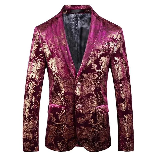 Designer men's slim suit jacket