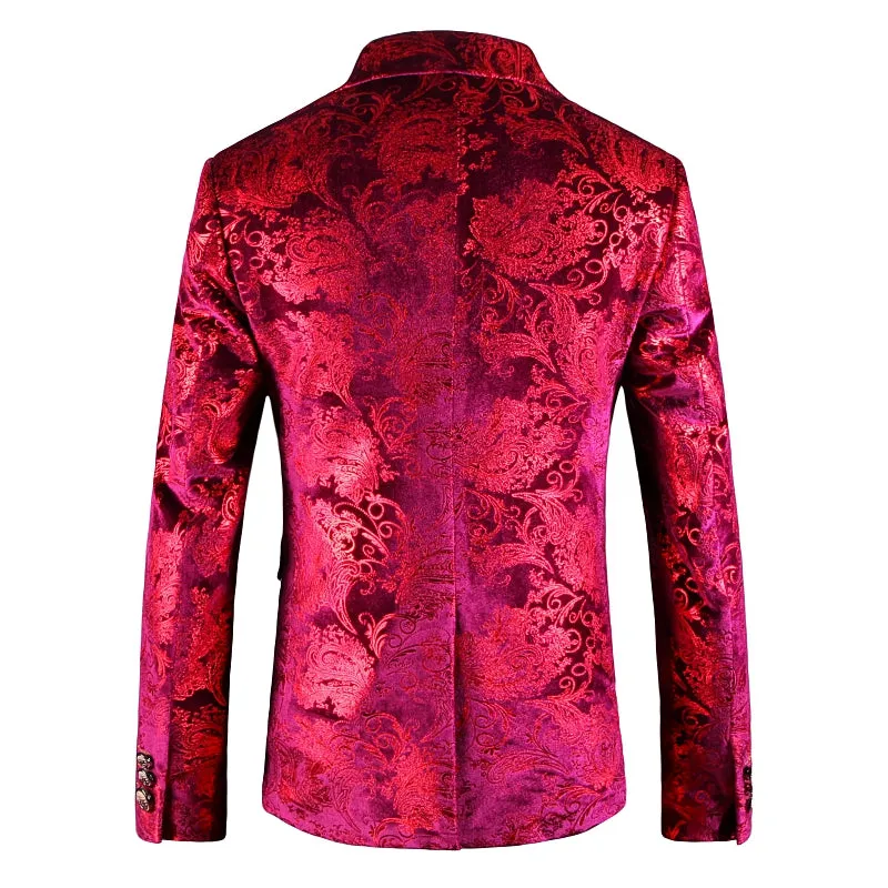 Designer men's slim suit jacket