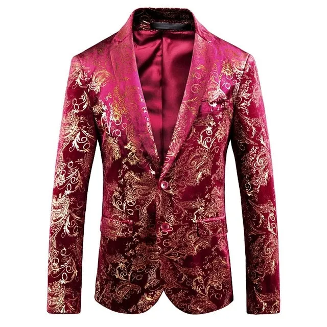 Designer men's slim suit jacket