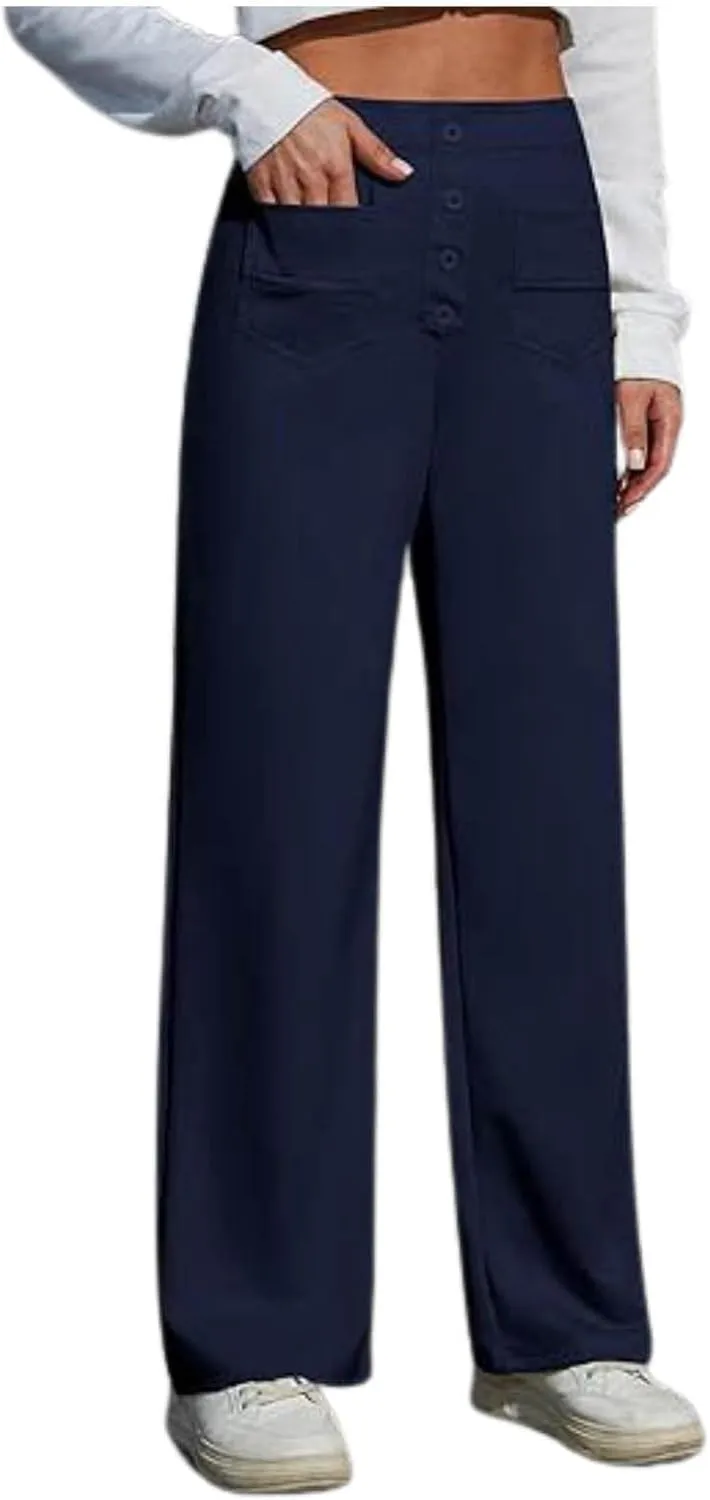Flexipants - Women's Casual High Waist Stretch Pants, Flexi Pants for Women, Straight Leg Flexi Trousers