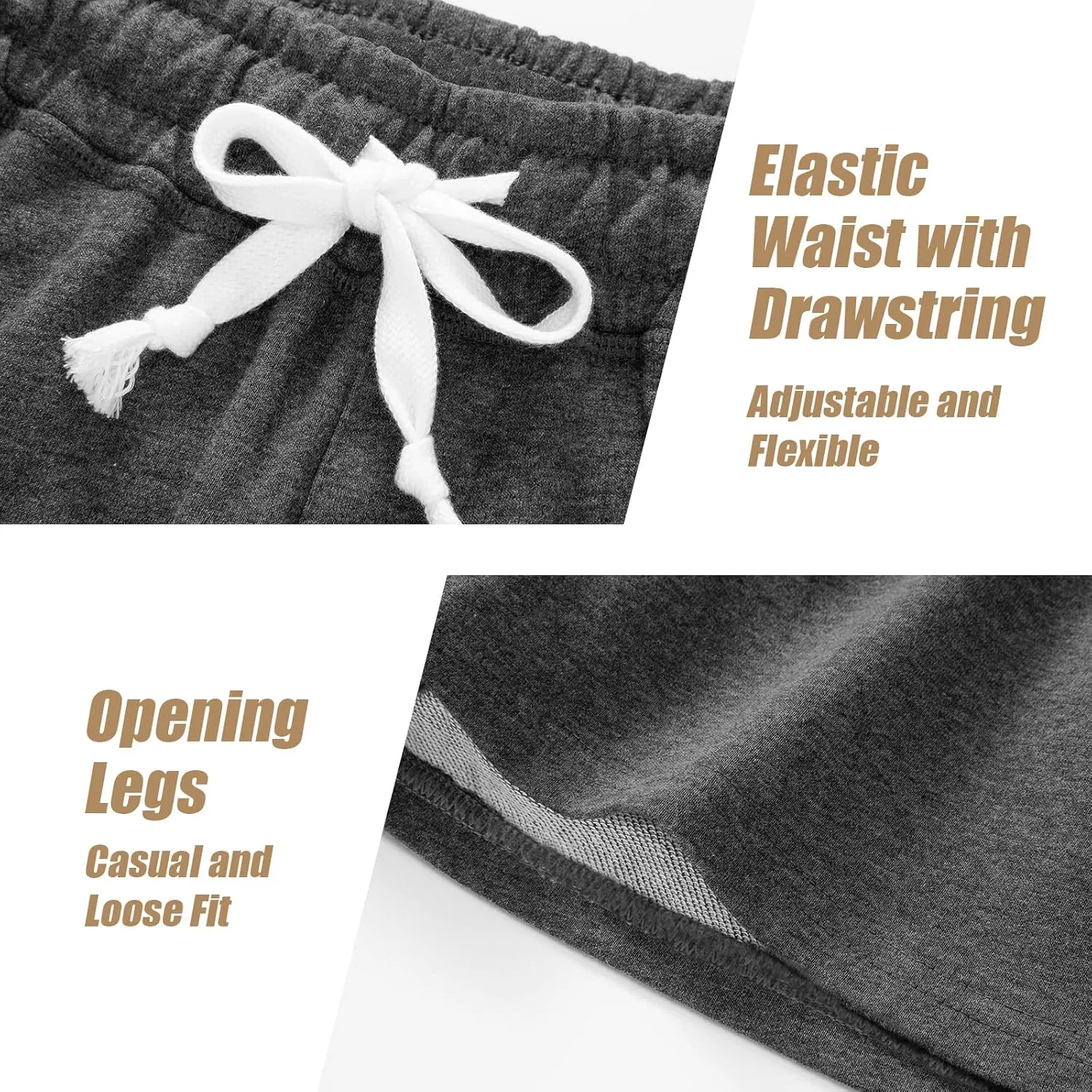 Men's 5.5" Athletic Gym Shorts Cotton Sweat Shorts with Zipper Pockets Workout Jogger Shorts