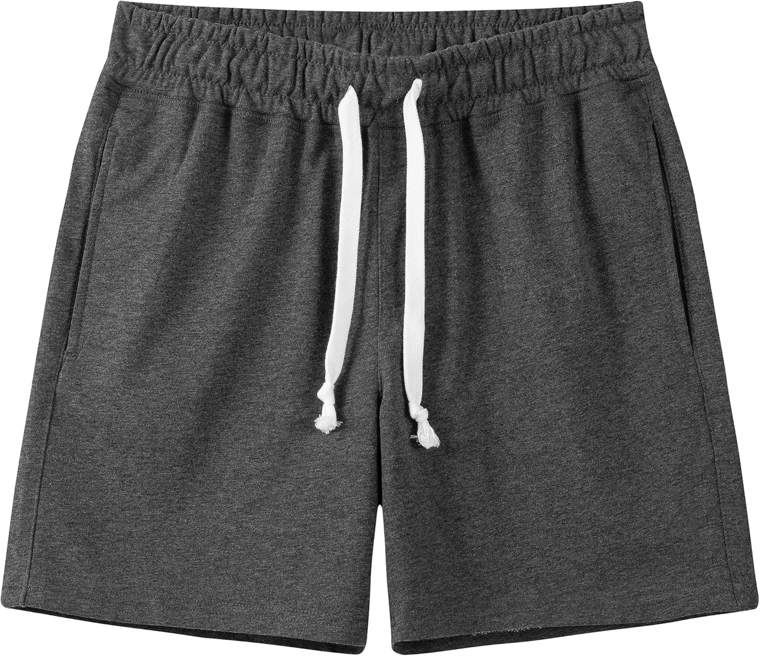 Men's 5.5" Athletic Gym Shorts Cotton Sweat Shorts with Zipper Pockets Workout Jogger Shorts