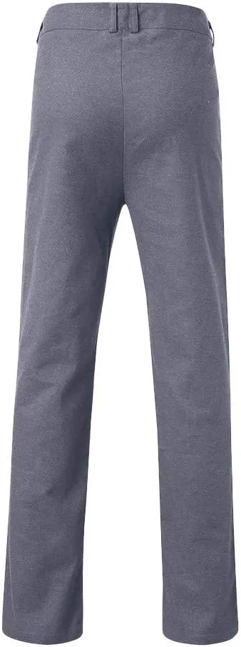 Men's Casual Plaid Dress Pants Stretch Flat-Front Suit Pant Slim Fit Ankle Length Pencil Tapered Trousers with Pockets
