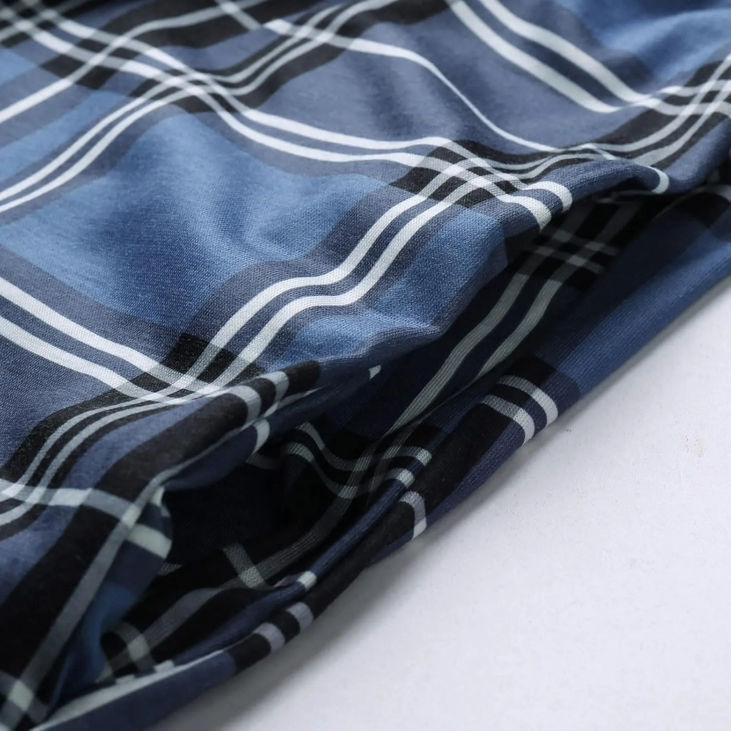 Men's Cotton Pajama Sleep Shorts Flannel Super Soft Cotton Plaid Shorts with Pockets and Drawstrings Sleep and Lounge