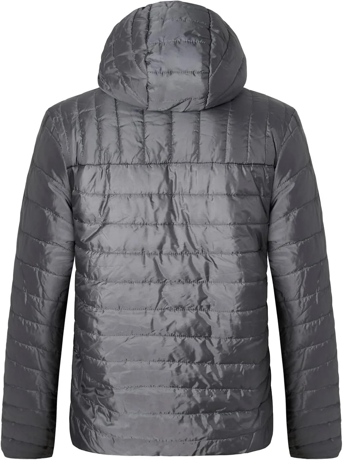 Men's Lightweight Windproof Packable Hooded Puffer Jacket Winter Warm Down Coat Zip Up Quilted Thicken Cotton Coats
