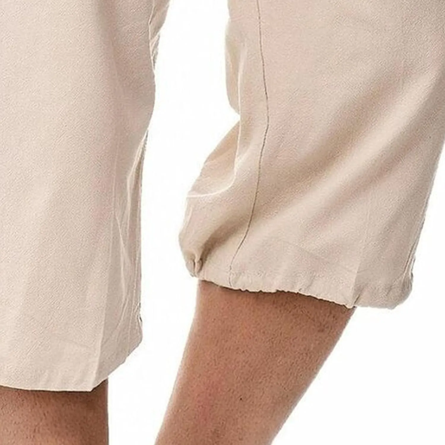 Men's Lounge Cotton Linen Long Leisure Shorts Casual Breathable Track Shorts Marathon Performance Beach Shorts