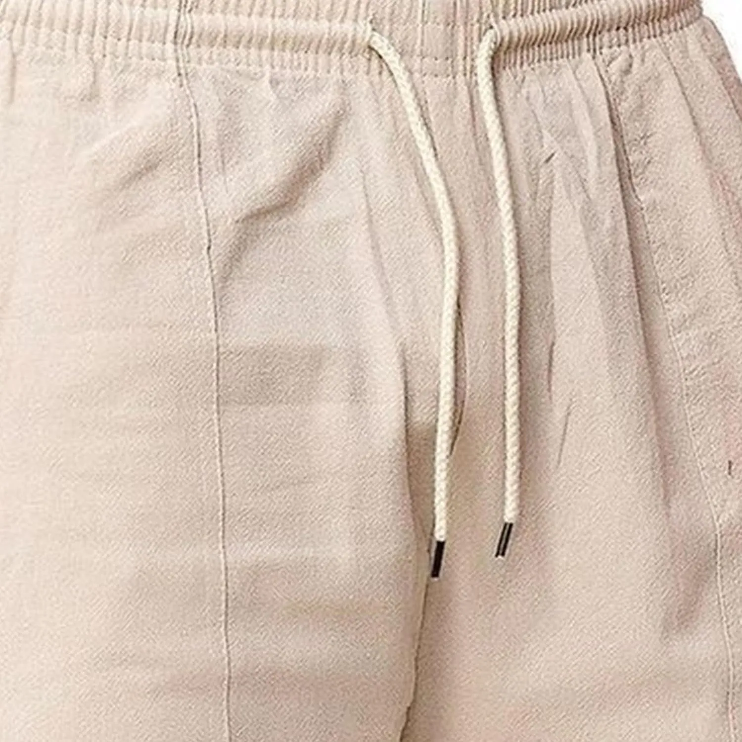 Men's Lounge Cotton Linen Long Leisure Shorts Casual Breathable Track Shorts Marathon Performance Beach Shorts