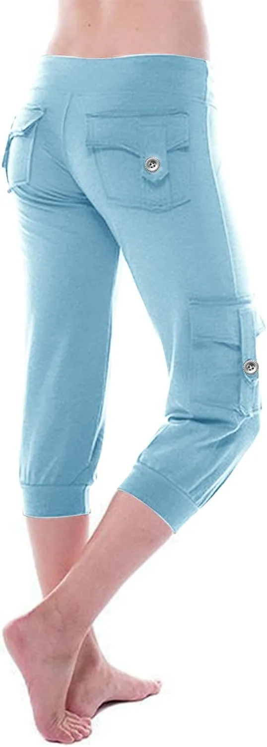 Straight Leg Basic Cargo Workout Gym Stretch Running Pants for Women Summer Fall Pants Women 2025 Y2K