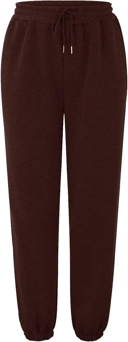Sweatpants Woman Baggy Wide Leg High Waisted Drawstring Joggers Casual Fleece Lined Sweatpant Fall Winter Pants
