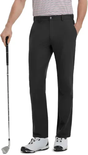 VEBOON Mens Golf Pants Stretch 30"/32"/34" Water-Resistant Lightweight Stretch Casual Flat Front Dress Pants with 5 Pockets