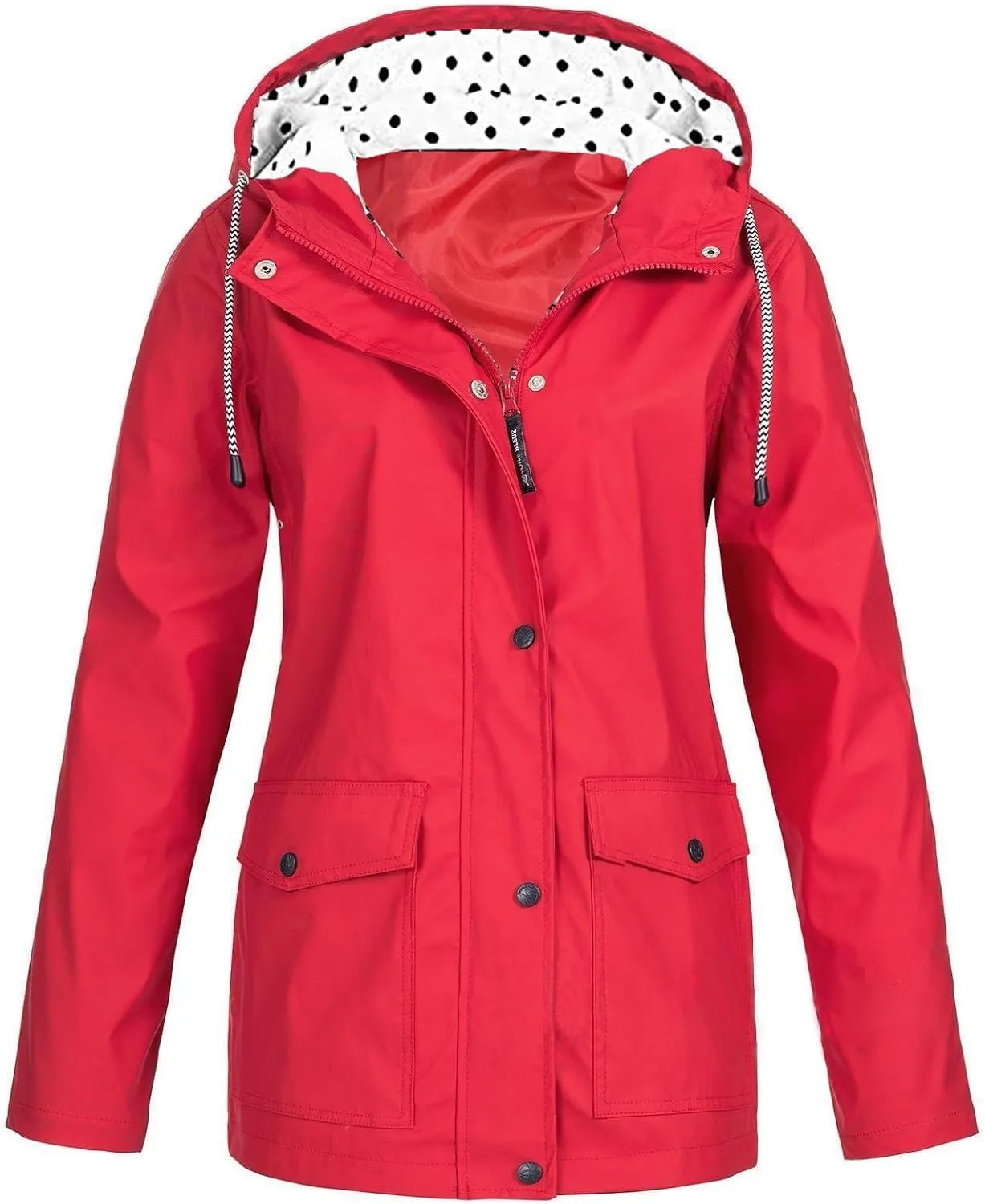 Waterproof Windbreaker for Women Waterproof Breathable Hooded Rain Jacket Girls Rain Coat Shell for Hiking Travel