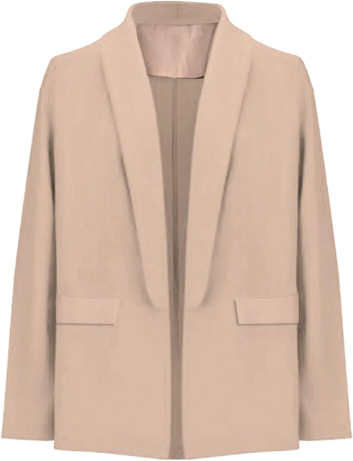 Women's Summer Blazer Lapel Sleeveless Pocket Dressy Work Jacket Comfortable Solid Color Stylish Lightweight